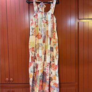 Anthropologie Floral Patchwork Maxi Dress
